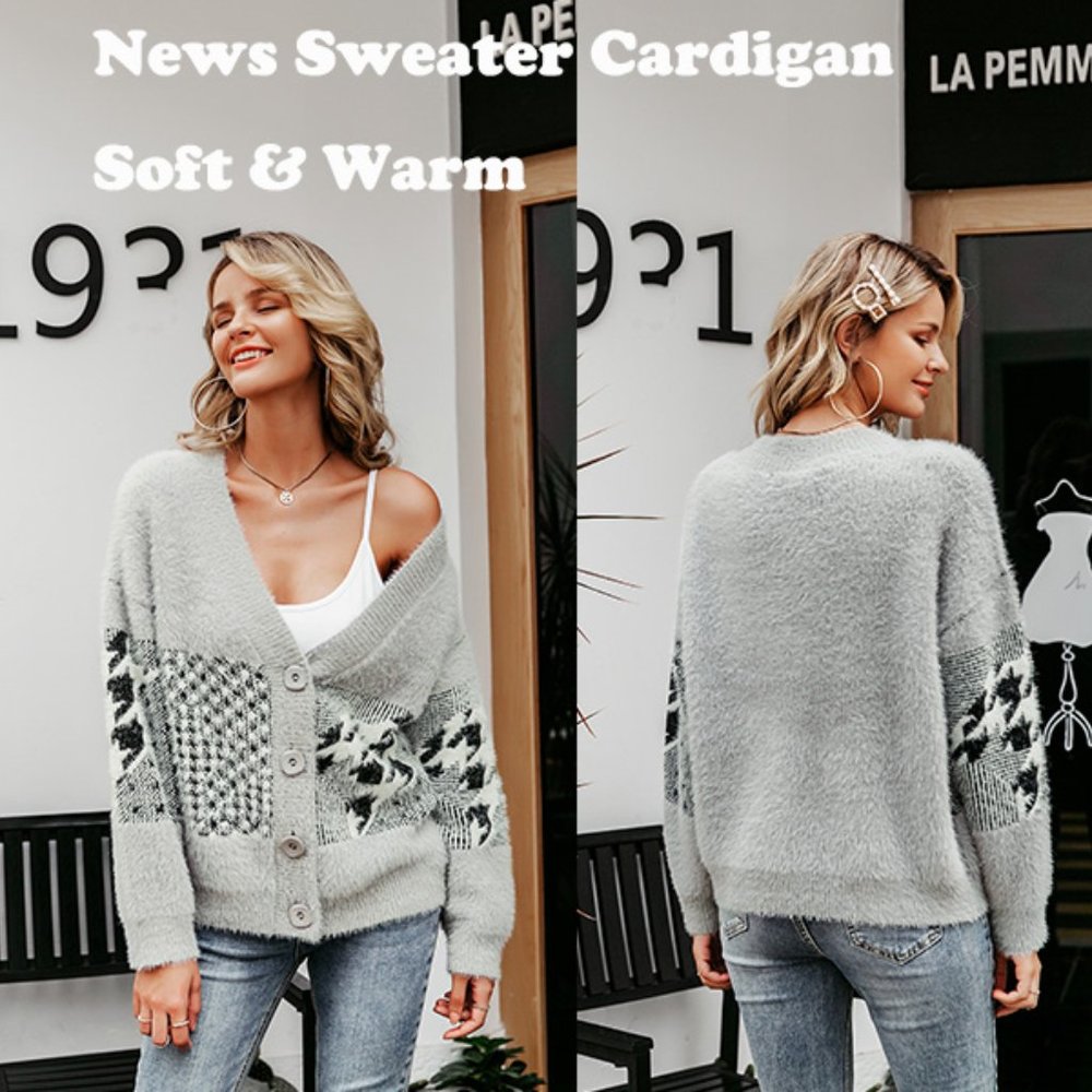 NWT Miessial Button Up Sweater Casual Size Large